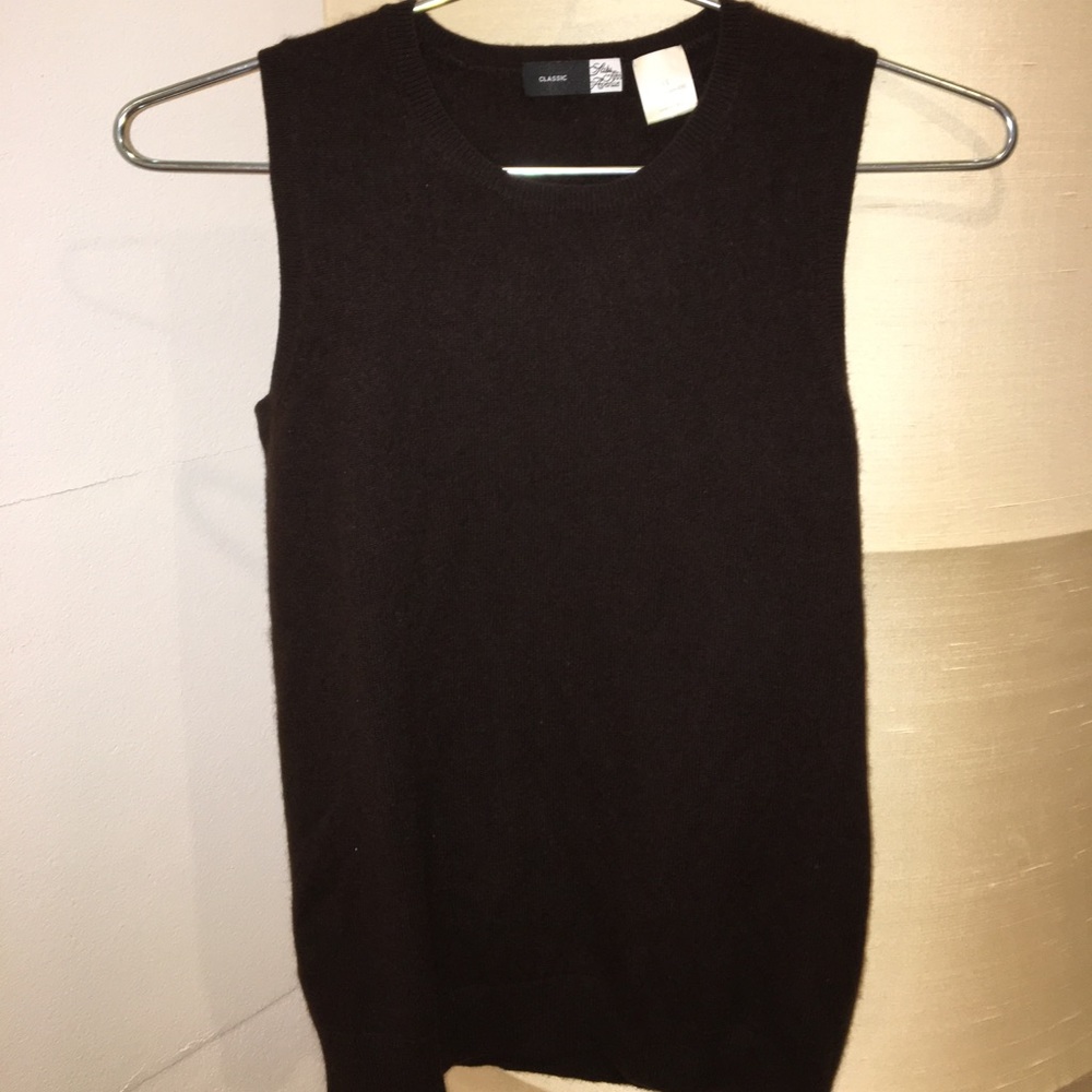 Dark Brown Cashmere Sweater Vest